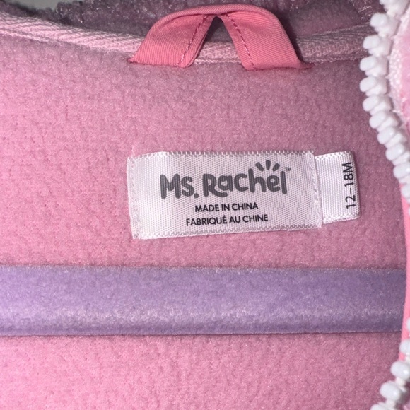 Ms Rachel Pink and White Sherpa Hoodie - Picture 6 of 8